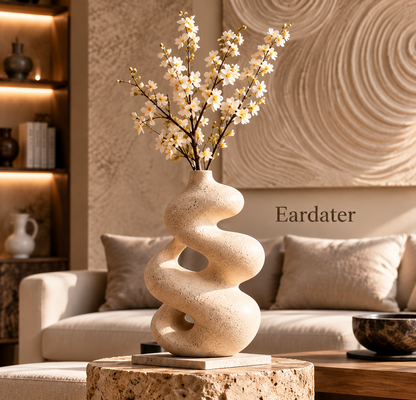 Eardater Twisted Spiral Swirl Sculptural Vase