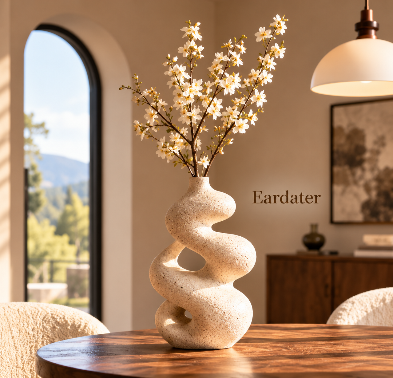 Eardater Twisted Spiral Swirl Sculptural Vase