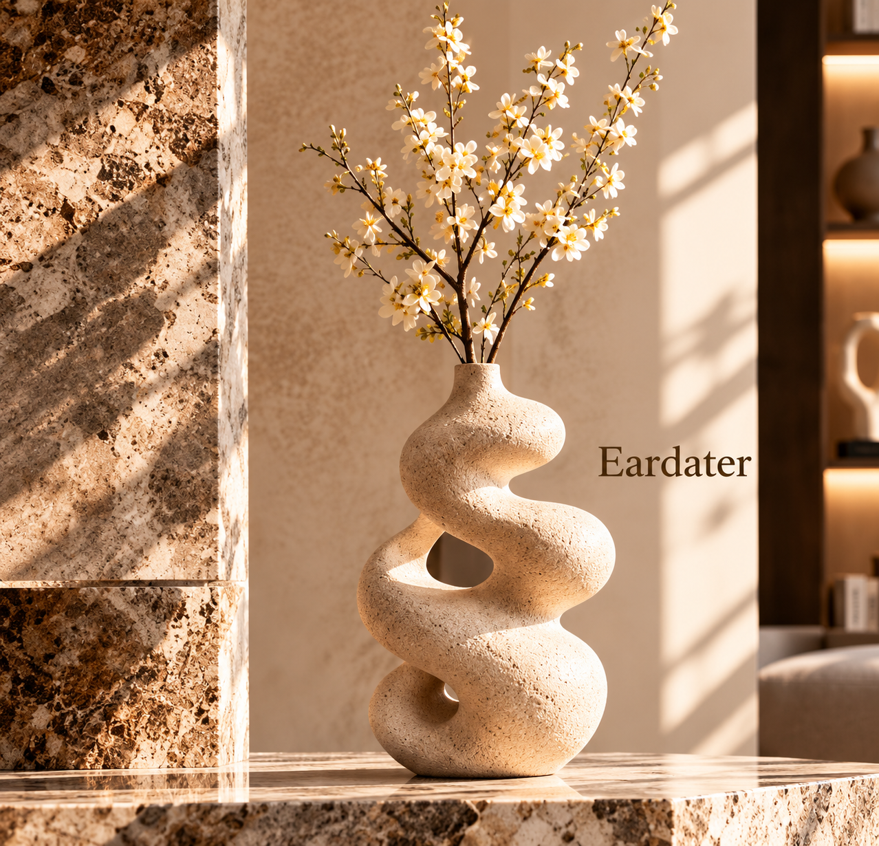 Eardater Twisted Spiral Swirl Sculptural Vase