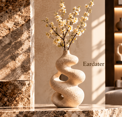 Eardater Twisted Spiral Swirl Sculptural Vase